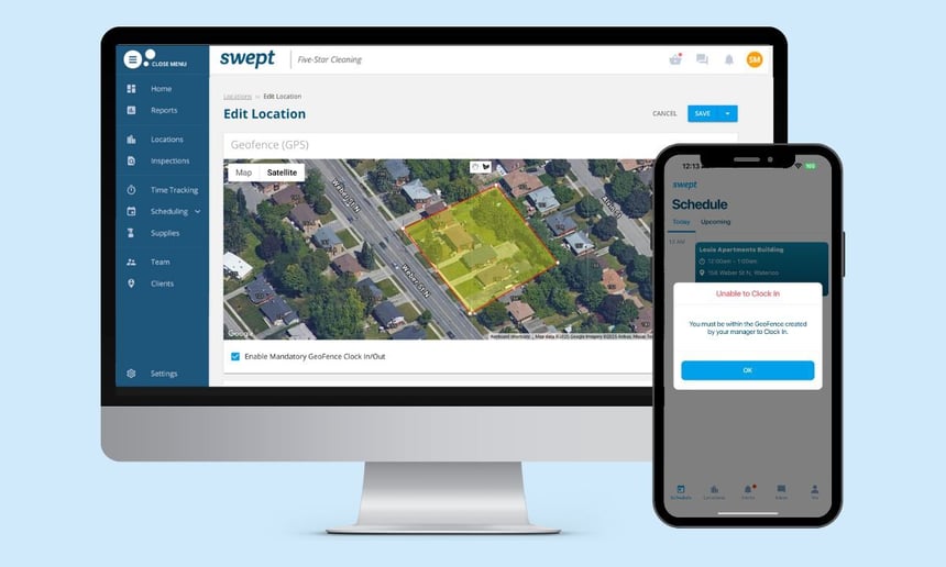 GPS geofence view