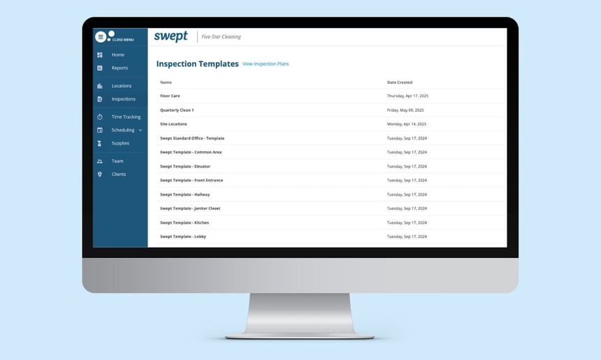 Inspection template builder