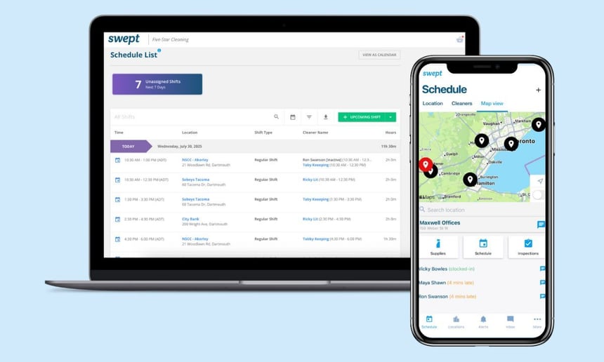 Schedule List and Mobile Map