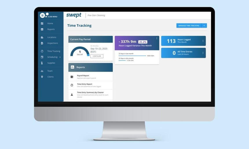 Time tracking command center
