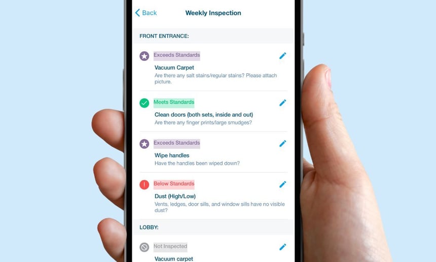 Inspection quality dashboard
