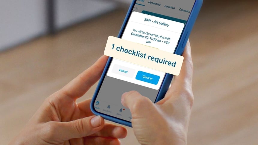 Checklist at clock-in
