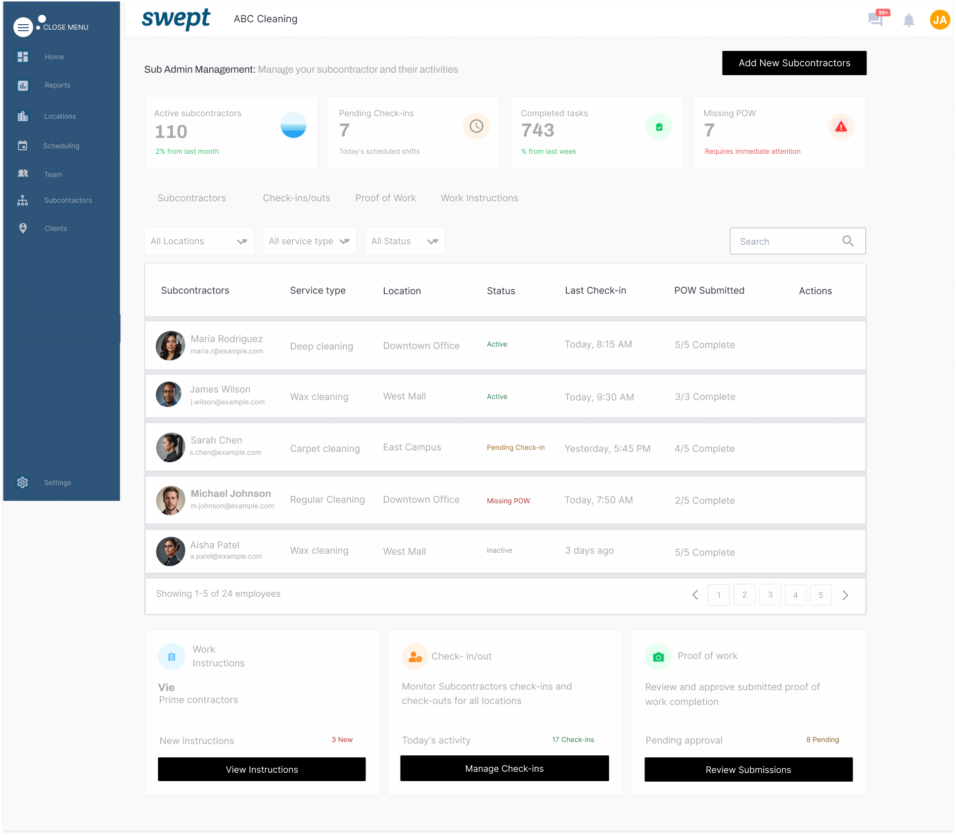 Workbench Command Center Dashboard