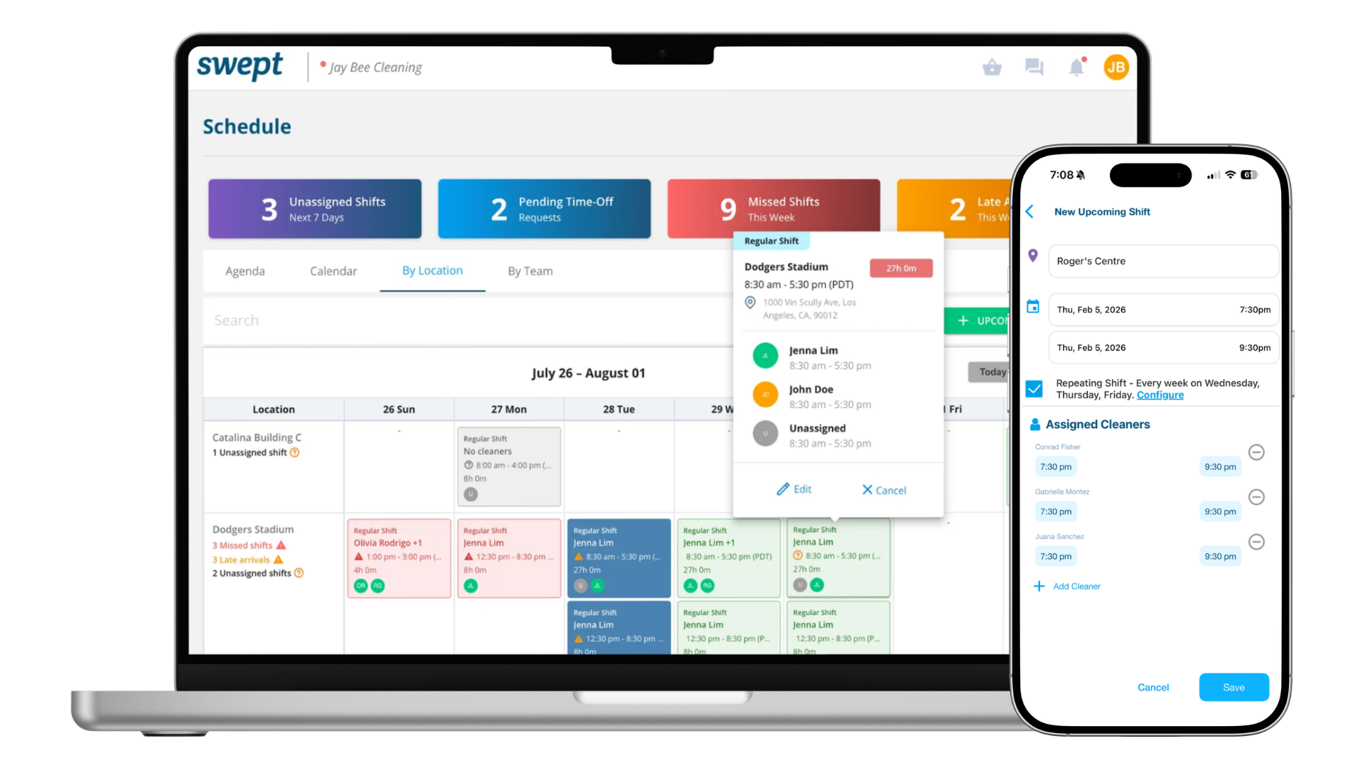 Scheduling in Swept