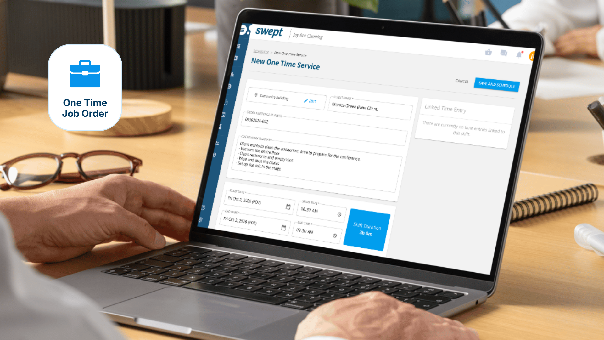 One-Time Job Work Orders in Swept