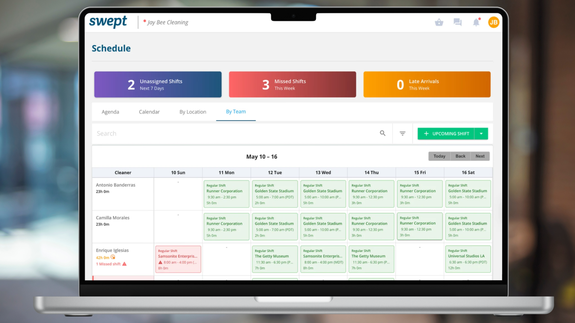 Swept Schedule Calendar View