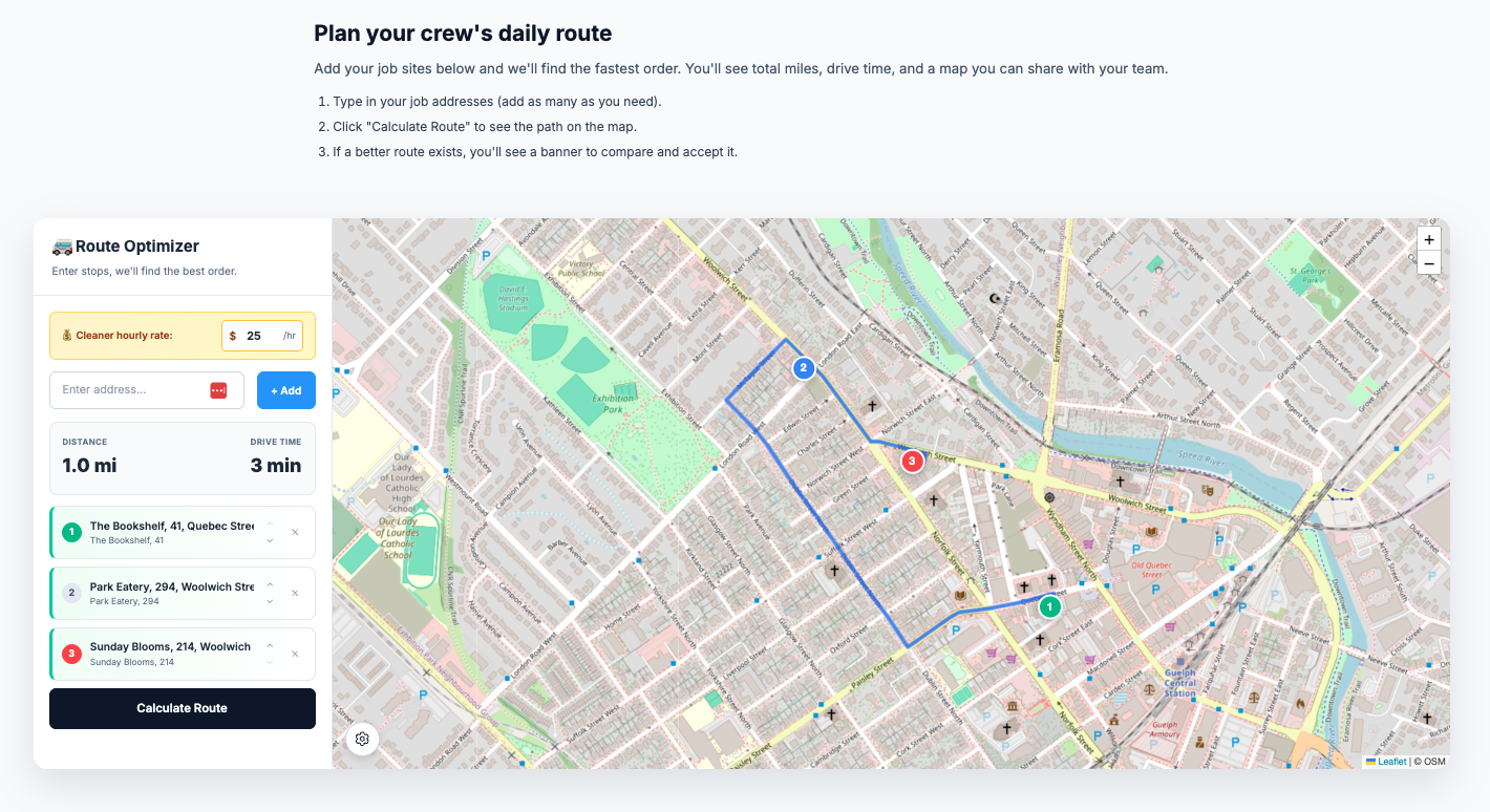 Field Service Route Optimizer preview